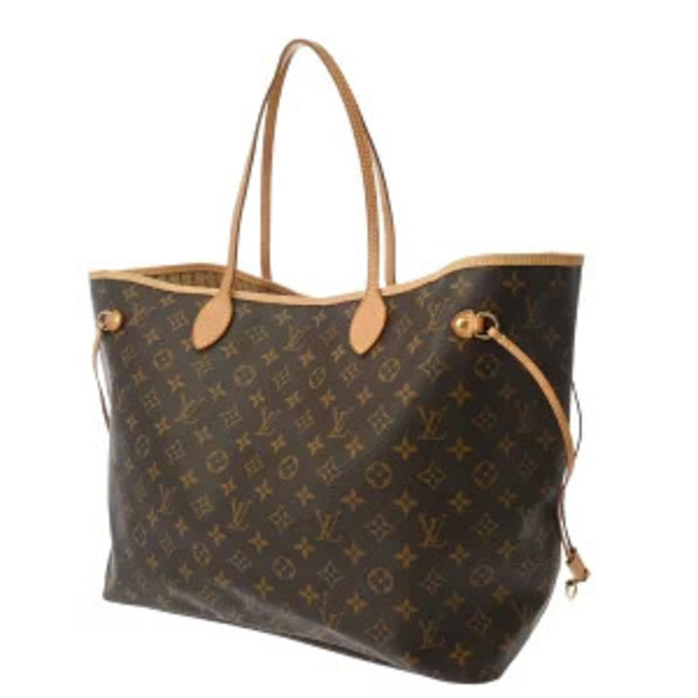 Louis Vuitton Monogram Neverfull Brown Canvas Tote Bag - Picture 2 of 7